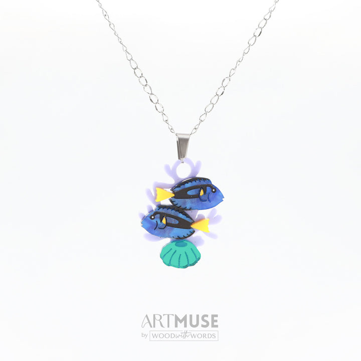 Blue Tang Surgeonfish Necklace Pendant