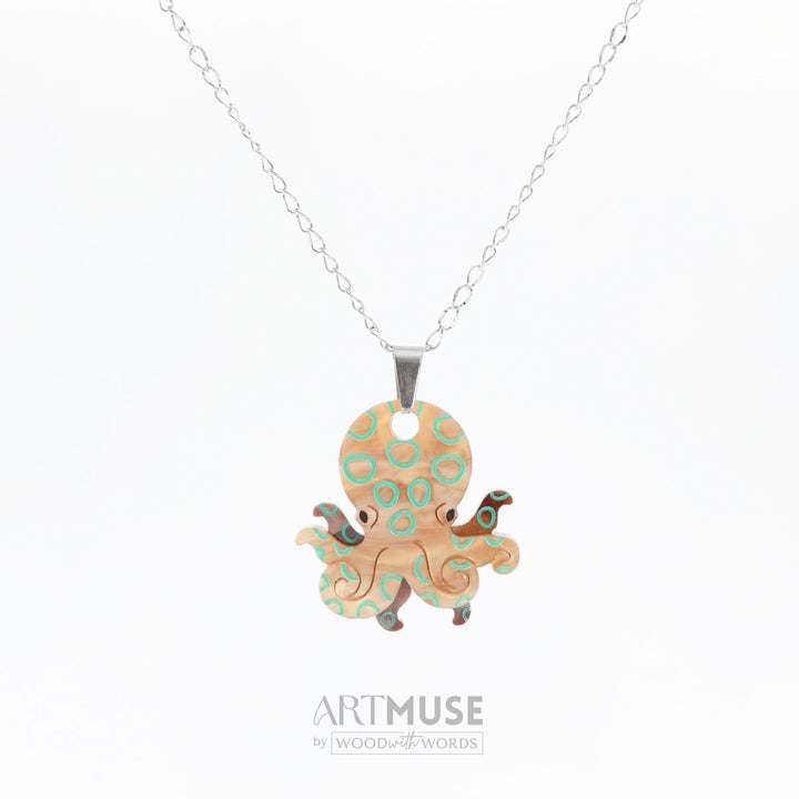 Blue Ringed Octopus Necklace Pendant