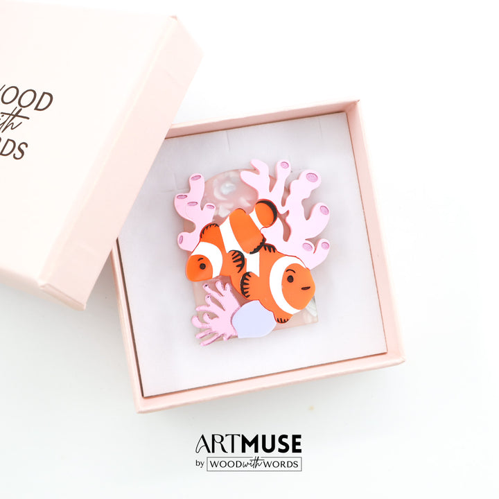 Clown Fish Acrylic Brooch