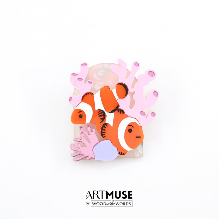 Clown Fish Acrylic Brooch