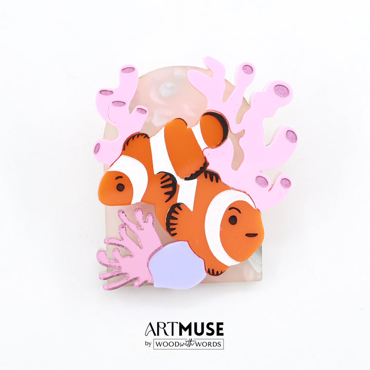 Clown Fish Acrylic Brooch