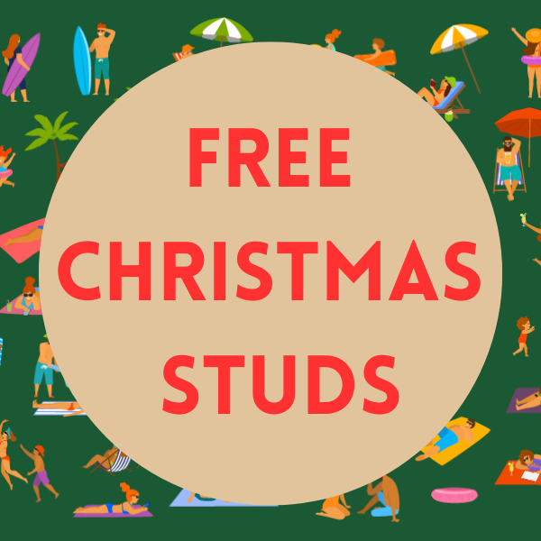 GIFT: Free Christmas Studs (not for sale)