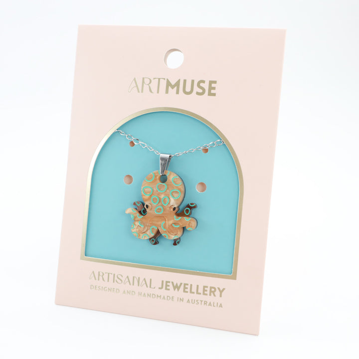 Blue Ringed Octopus Necklace Pendant
