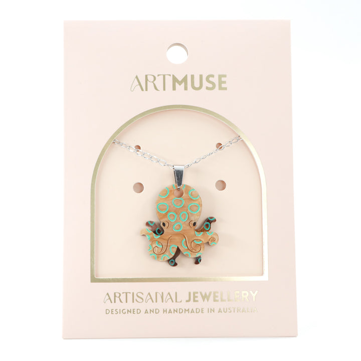 Blue Ringed Octopus Necklace Pendant