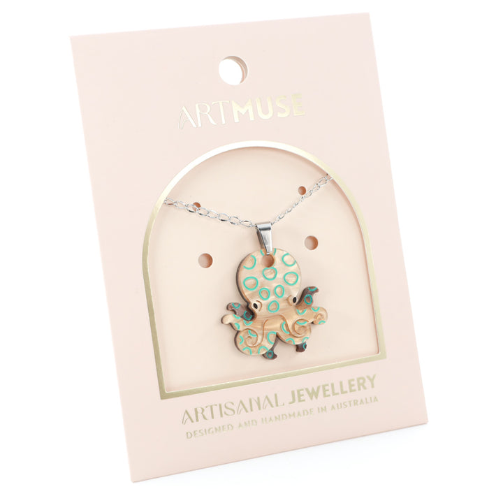 Blue Ringed Octopus Necklace Pendant