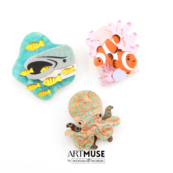 Clown Fish Acrylic Brooch