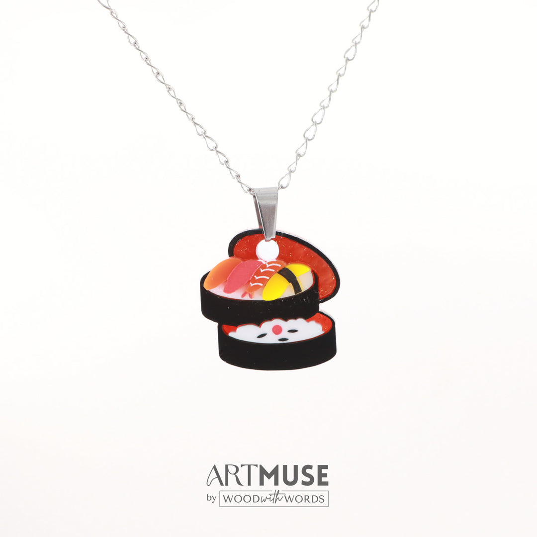 Sushi Bento Necklace Pendant