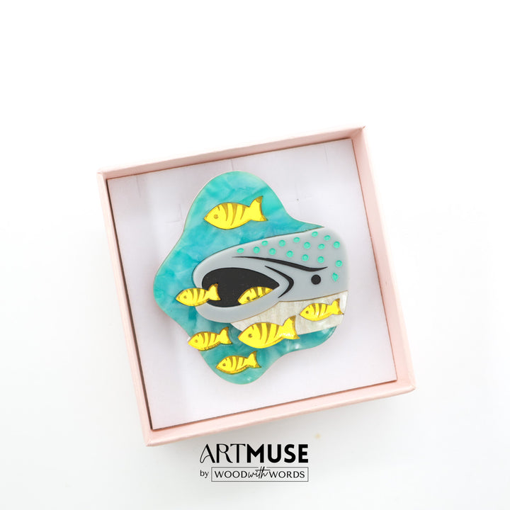 Whale Shark Acrylic Brooch