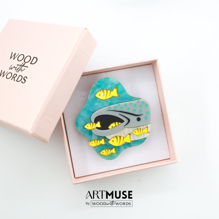 Whale Shark Acrylic Brooch