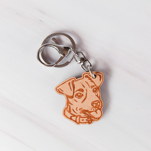 Dog on sale photo keyring