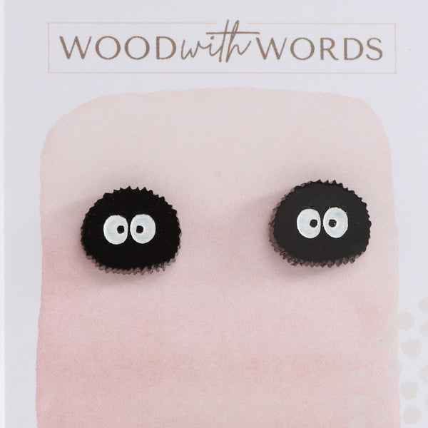 Dust Ball Acrylic Stud Earrings