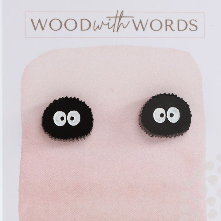 Dust Ball Acrylic Stud Earrings