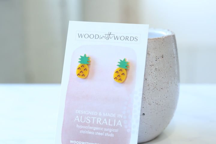 Pineapple-Earrings-Studs-Wood-With-Words-1.jpg