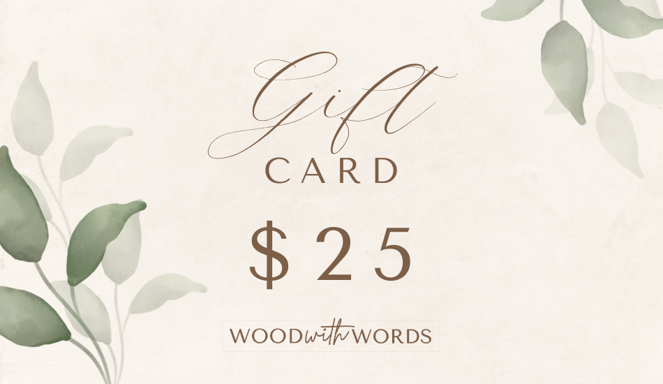 Wood With Words - Gift Cards - Australian made earrings
