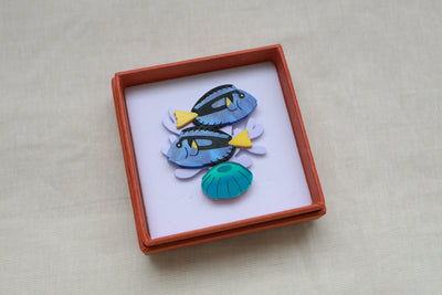 Blue Tang Surgeonfish Acrylic Brooch