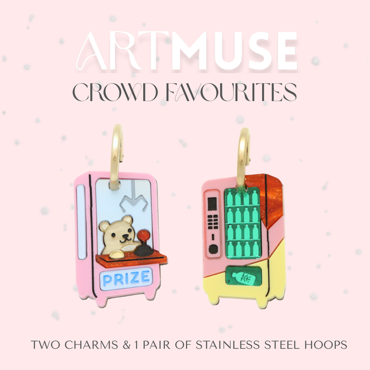Claw Machine x Vending Machine ARTMUSE Charm + Hoops