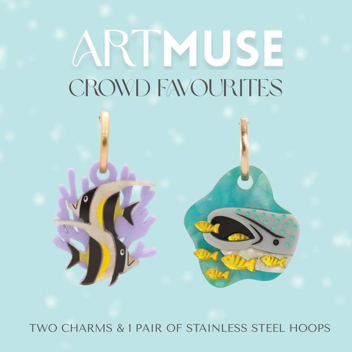 Moorish Idol x Whale Shark Charm + Hoops