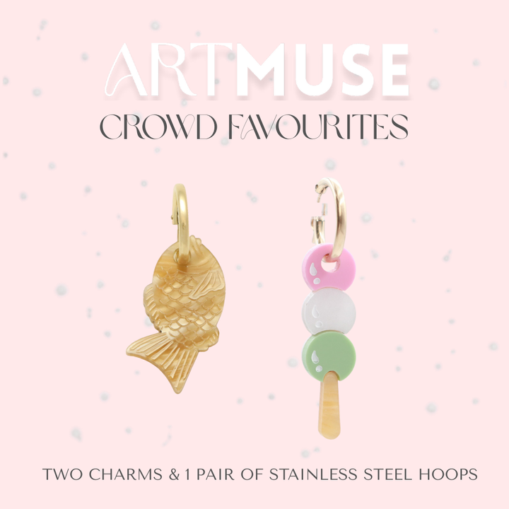 Taiyaki x Dango ARTMUSE Charm + Hoops