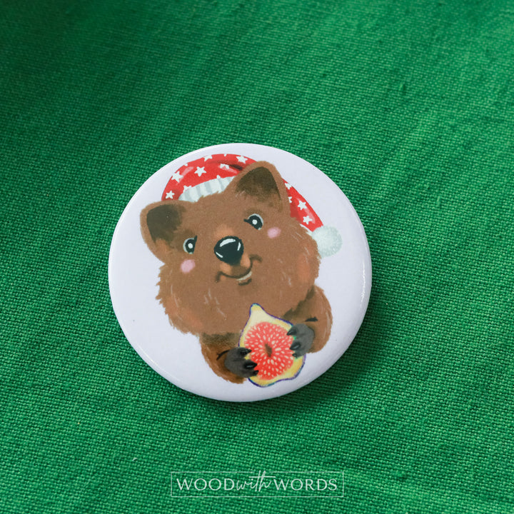 Animal Button Badge - Quokka