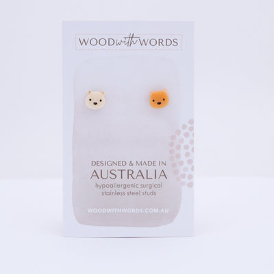 Bear Friends Acrylic Stud Earrings
