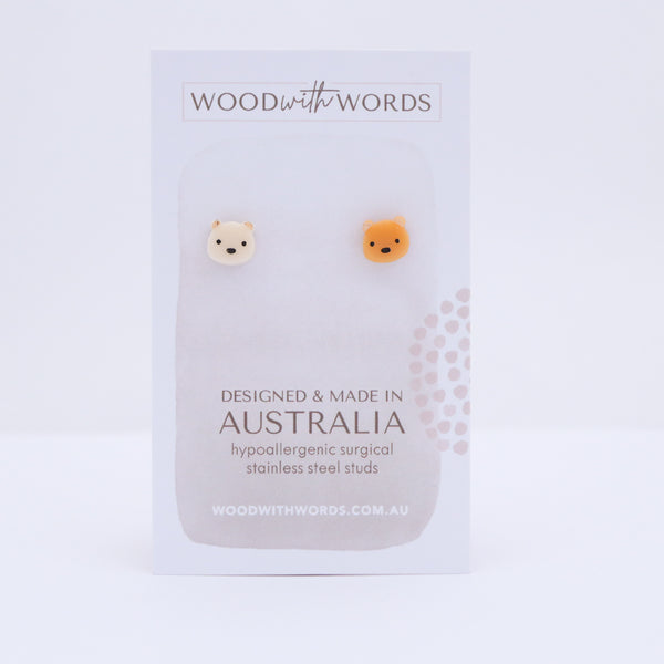 Bear Friends Acrylic Stud Earrings