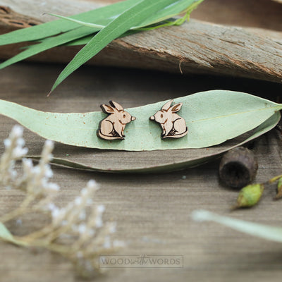 Bilby Wooden Stud Earrings