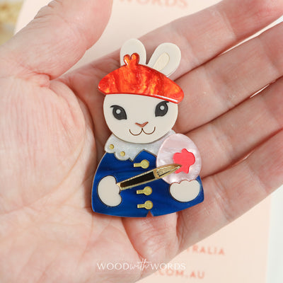 Bunny Art Brooch