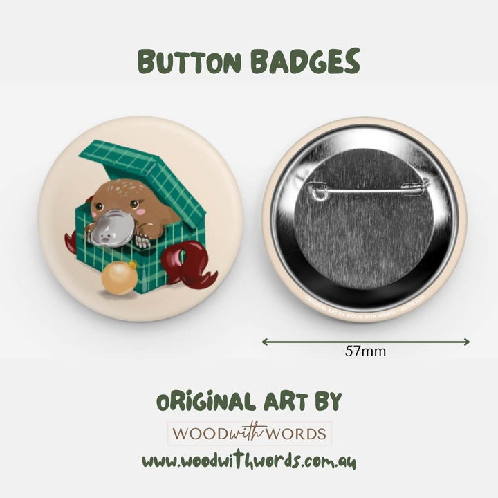 Animal Button Badge - Platypus