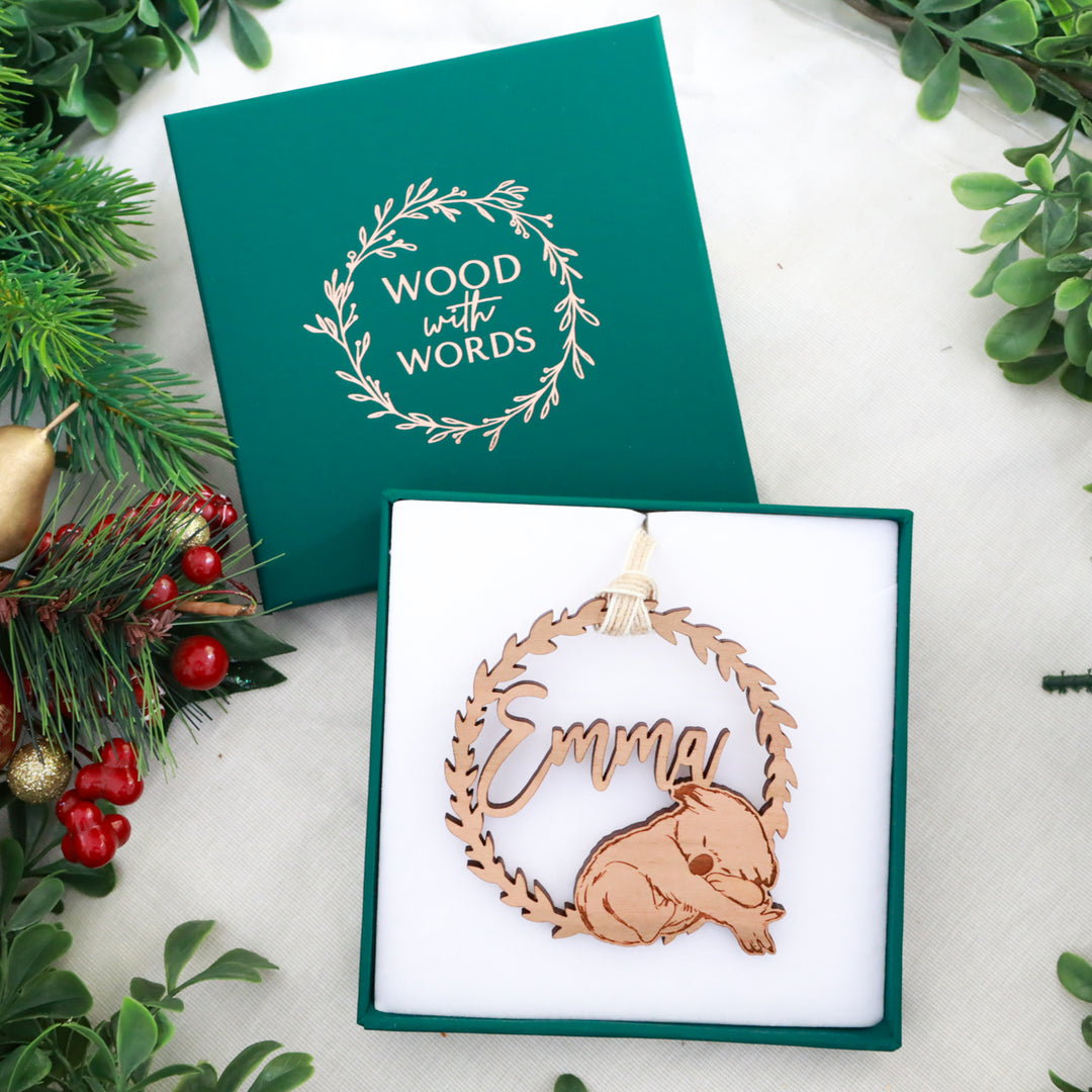 Banner Style Australian Wildlife Personalised Ornament