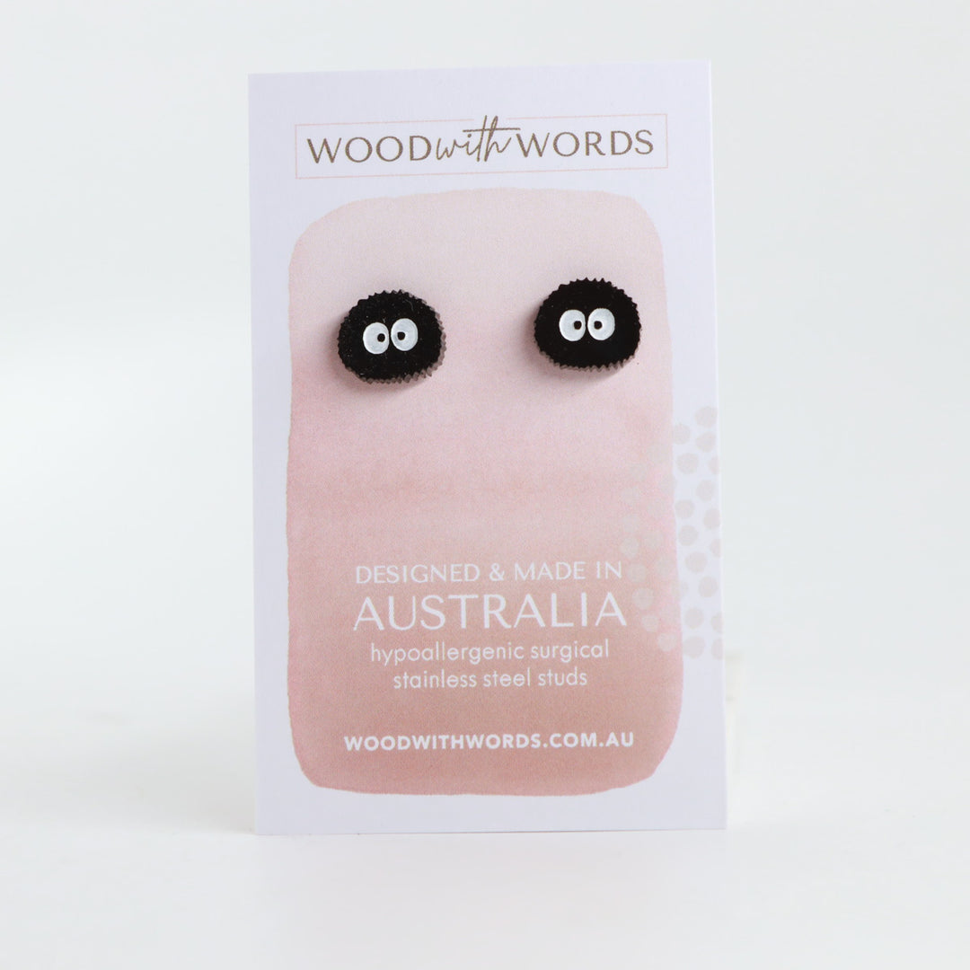 Dust Ball Acrylic Stud Earrings