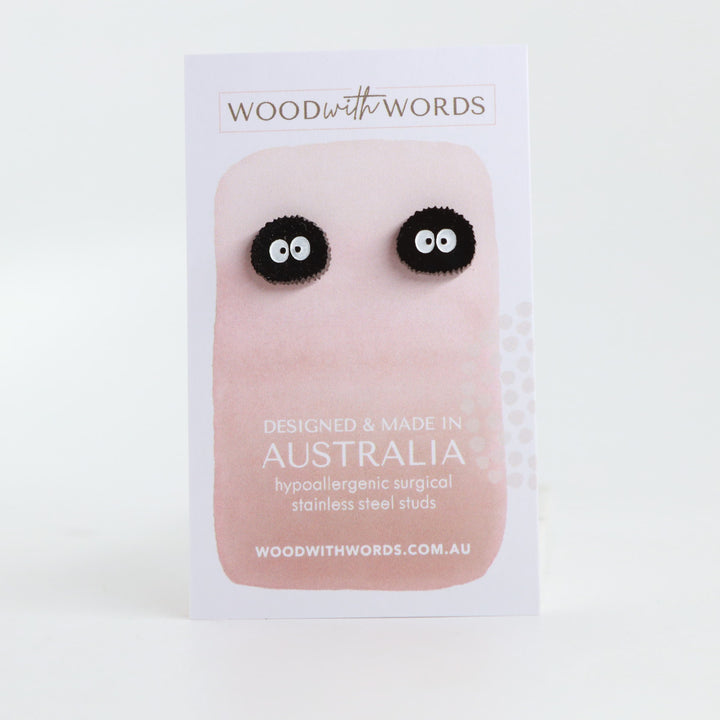 Dust Ball Acrylic Stud Earrings