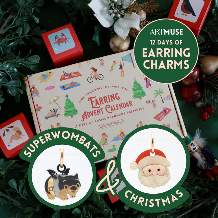 Earring Advent Calendar - Superwombats and Christmas Earring Charms