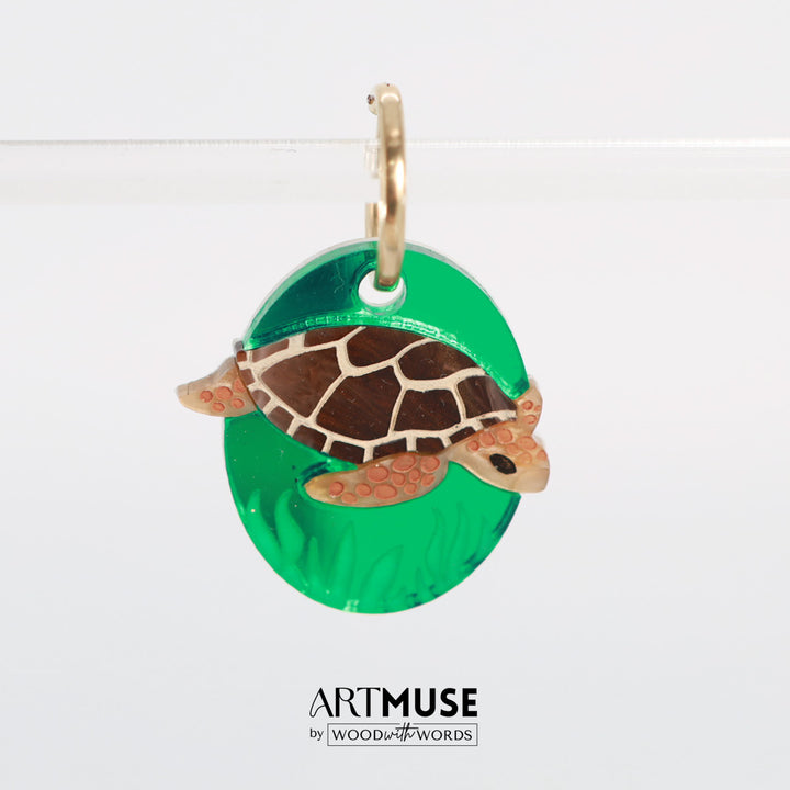Loggerhead Turtle Seaweed Charm