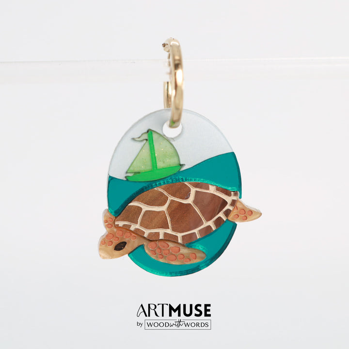 Loggerhead Turtle Boat Charm