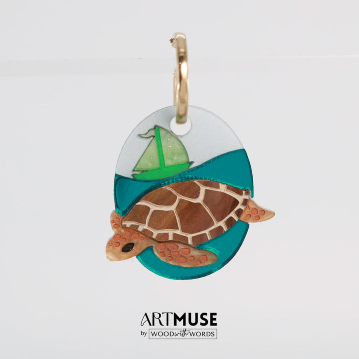 Loggerhead Turtle Boat Charm