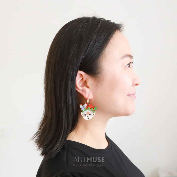 Santa x Elf ARTMUSE Charm + Hoops