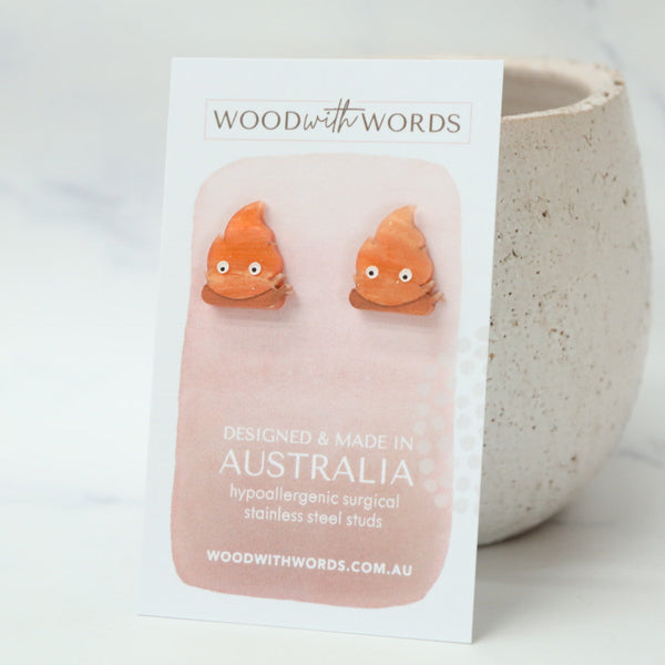 Fire Element Acrylic Stud Earrings