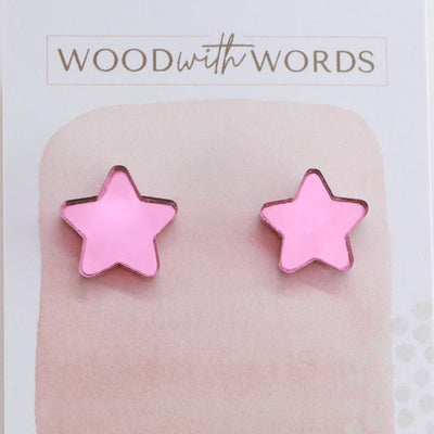 🎁 Fuchsia Pink Star Acrylic Stud Earrings (100% off)