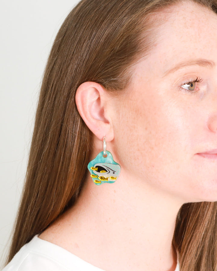Emperor Angelfish x Whale Shark ARTMUSE Charm + Hoops