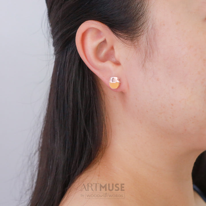 Honey Jar Acrylic Stud Earrings