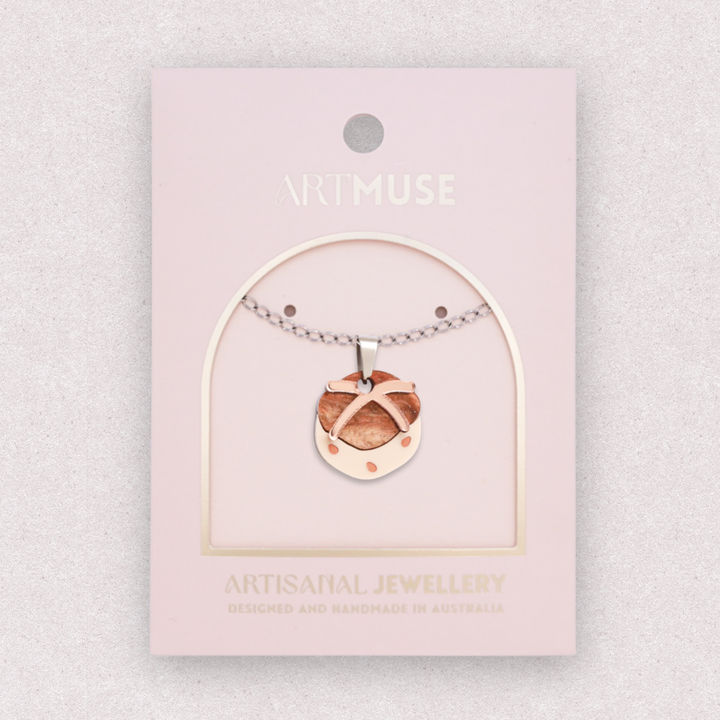 Hot Cross Bun Necklace Pendant