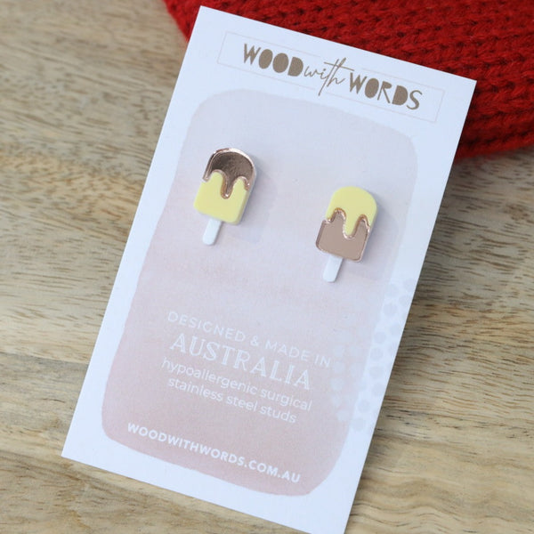 Frozen Icy Pole Acrylic Stud Earrings