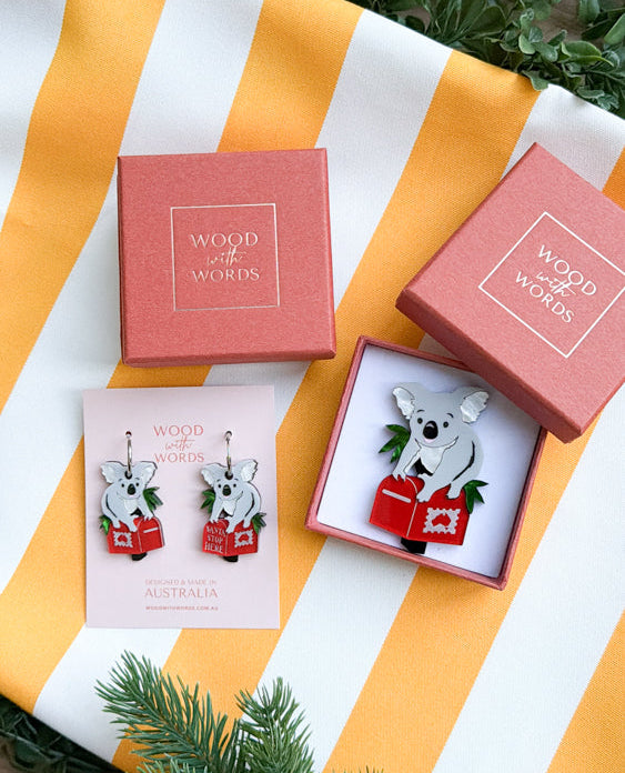 Koala Postbox Brooch
