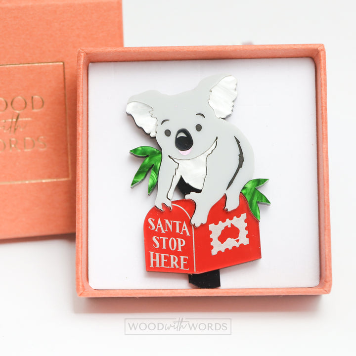 Koala Postbox Brooch