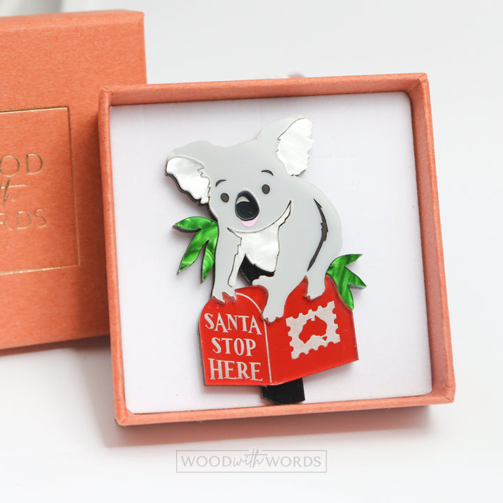 Koala Postbox Brooch