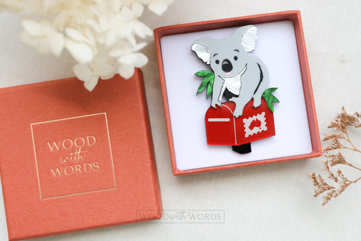 Koala Postbox Brooch