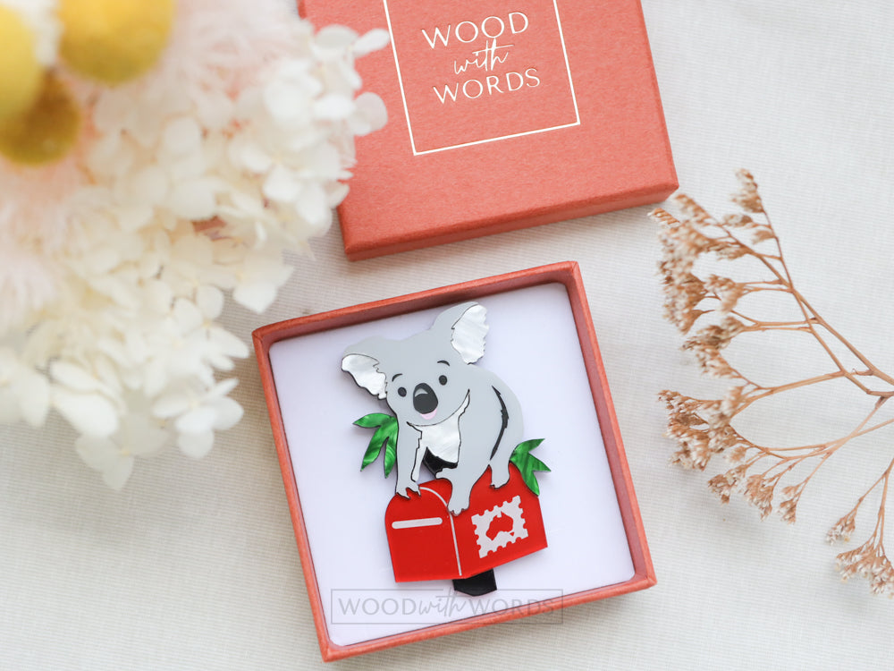 Koala Postbox Brooch