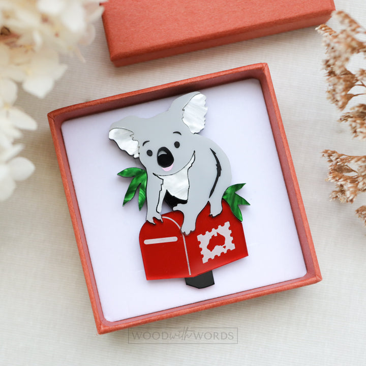 Koala Postbox Brooch