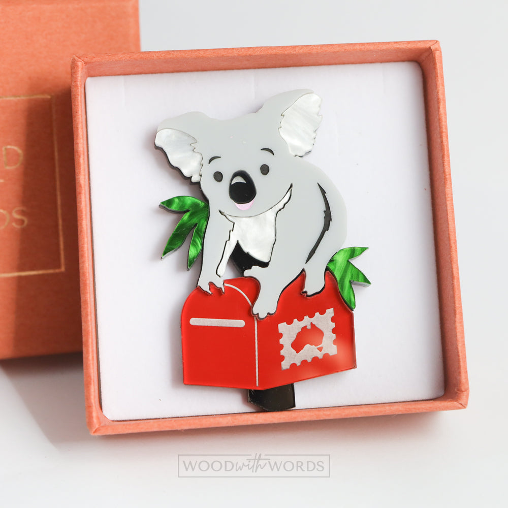 Koala Postbox Brooch