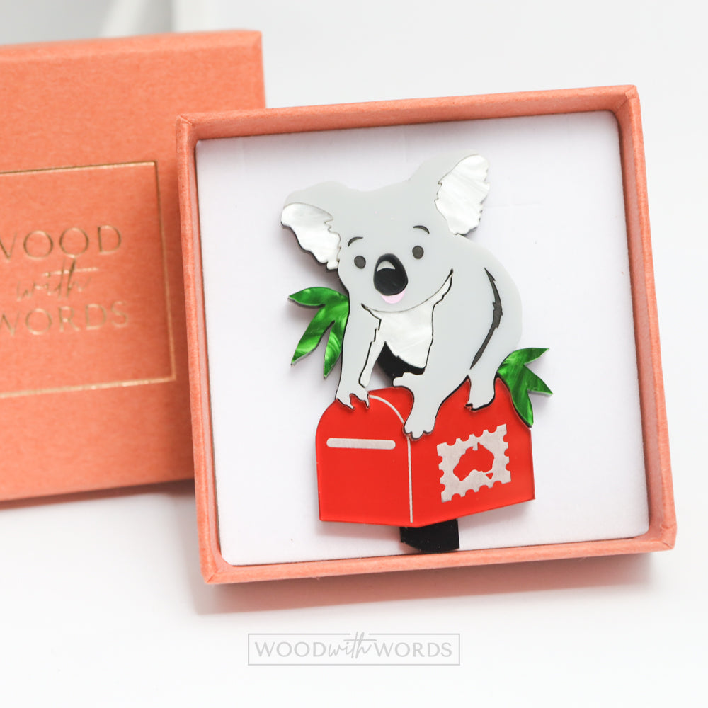 Koala Postbox Brooch